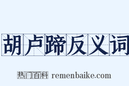 胡卢蹄反义词是什么意思的图片